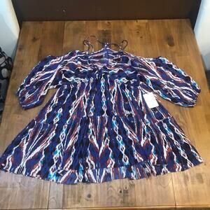 Free People One Aztec Cold Shoulder Top NWT Size Small